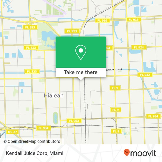 Mapa de Kendall Juice Corp