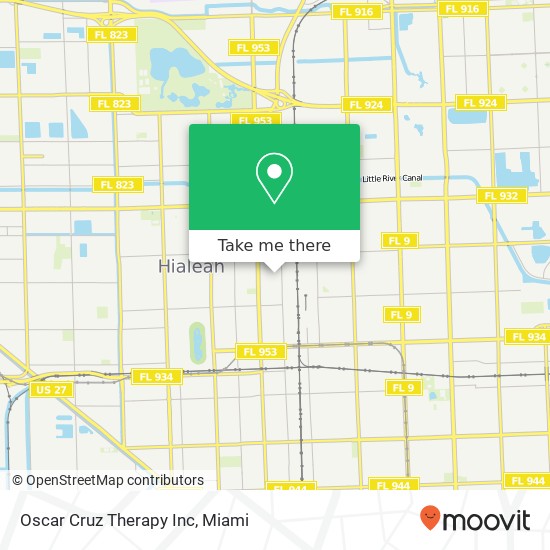 Mapa de Oscar Cruz Therapy Inc