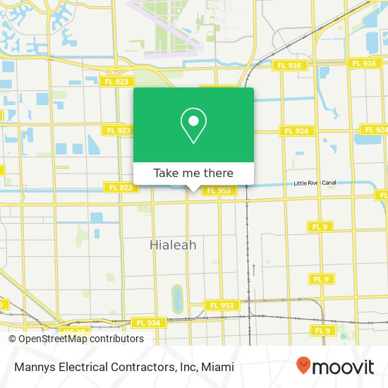 Mannys Electrical Contractors, Inc map