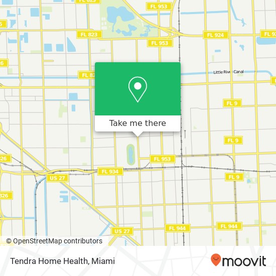 Tendra Home Health map