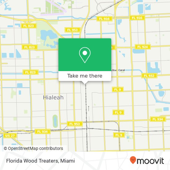 Mapa de Florida Wood Treaters