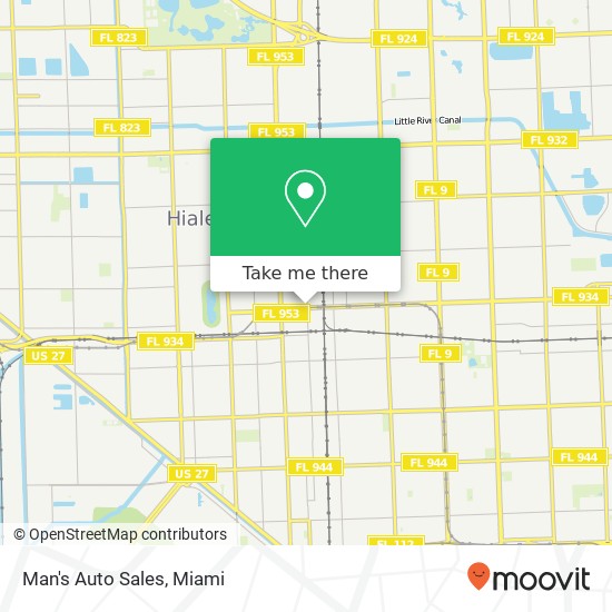 Man's Auto Sales map