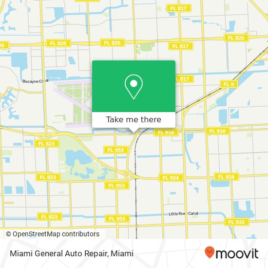 Mapa de Miami General Auto Repair