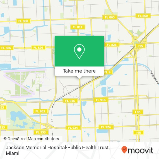 Mapa de Jackson Memorial Hospital-Public Health Trust