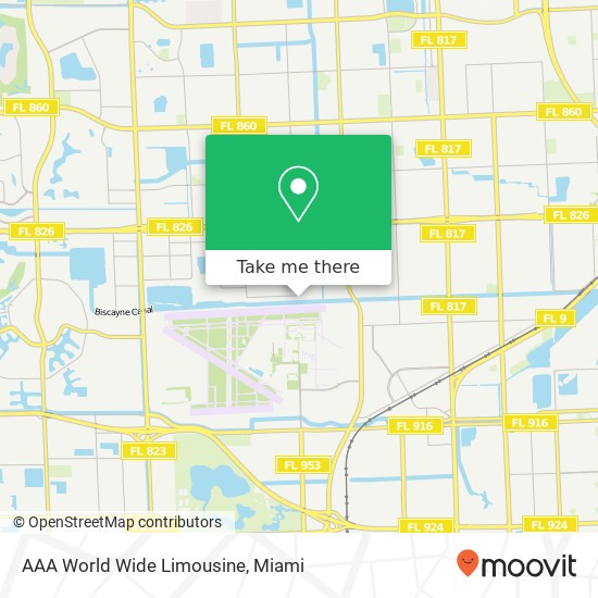 AAA World Wide Limousine map