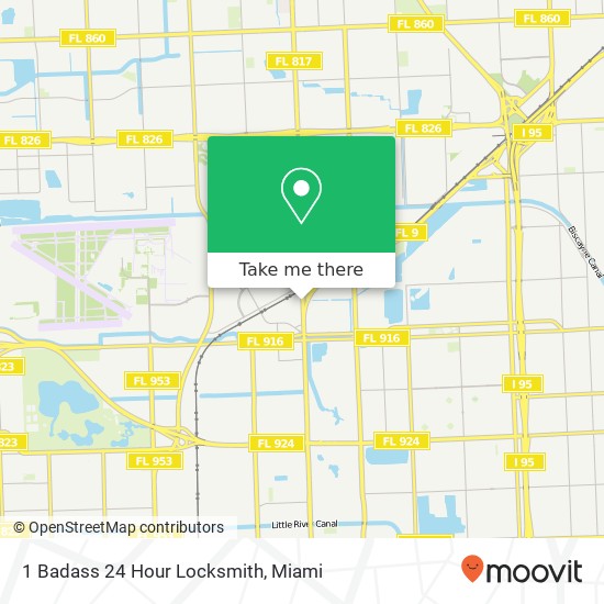 1 Badass 24 Hour Locksmith map