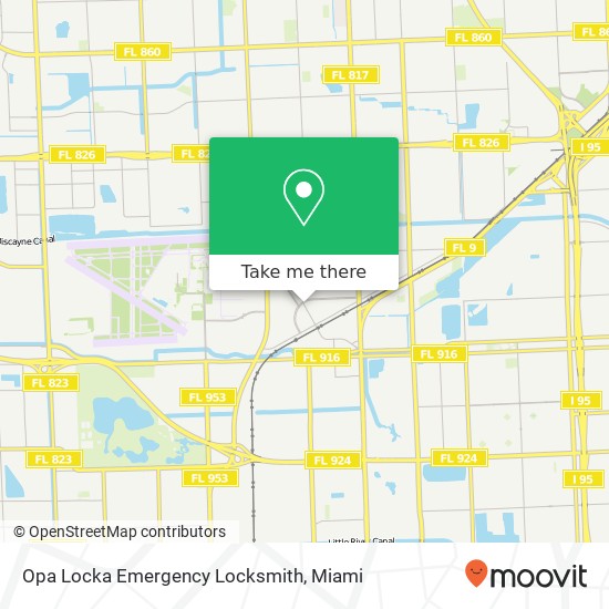 Opa Locka Emergency Locksmith map