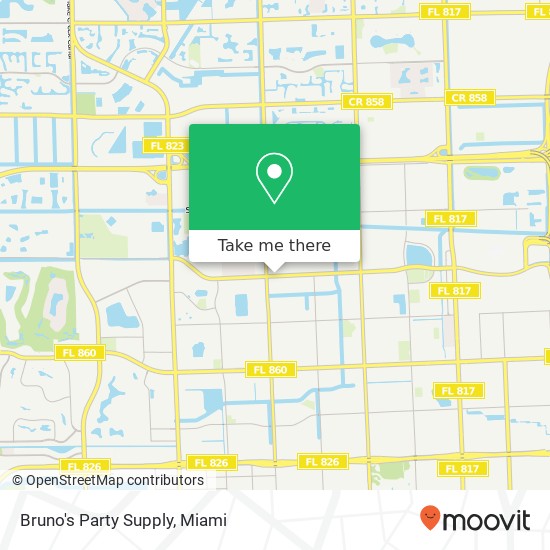 Bruno's Party Supply map