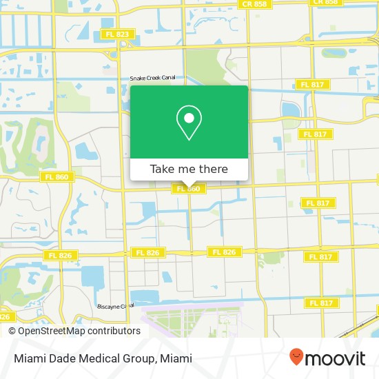Mapa de Miami Dade Medical Group