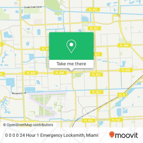 Mapa de 0 0 0 0 24 Hour 1 Emergency Locksmith