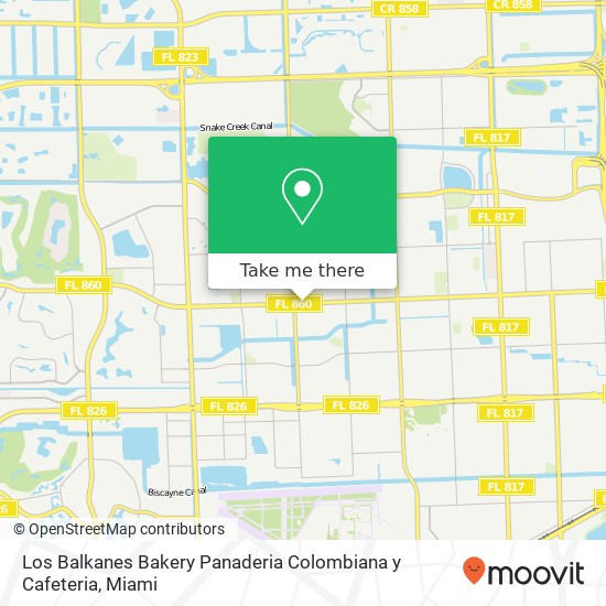 Mapa de Los Balkanes Bakery Panaderia Colombiana y Cafeteria