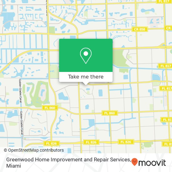 Greenwood Home Improvement and Repair Services map