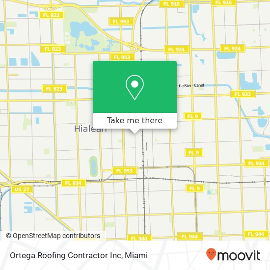 Mapa de Ortega Roofing Contractor Inc