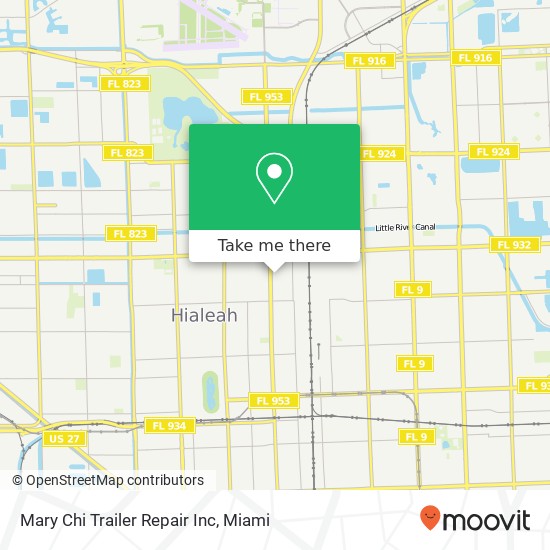 Mapa de Mary Chi Trailer Repair Inc