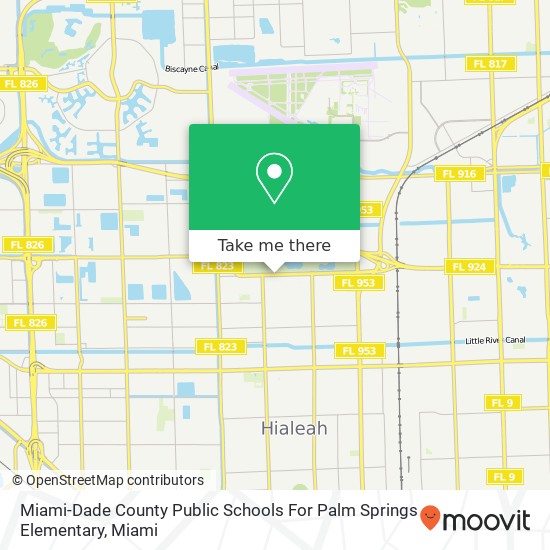 Mapa de Miami-Dade County Public Schools For Palm Springs Elementary