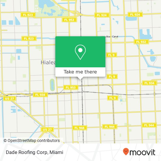 Dade Roofing Corp map