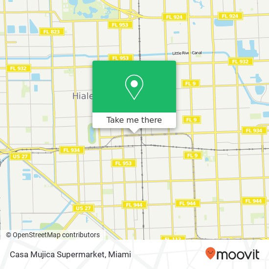 Casa Mujica Supermarket map