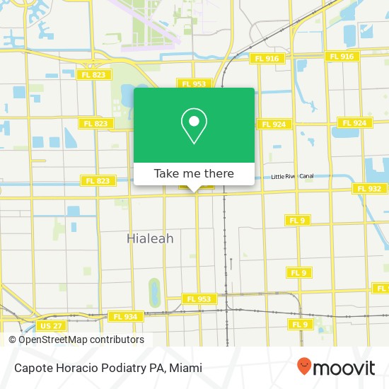Mapa de Capote Horacio Podiatry PA