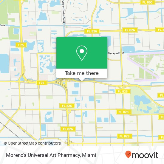Mapa de Moreno's Universal Art Pharmacy