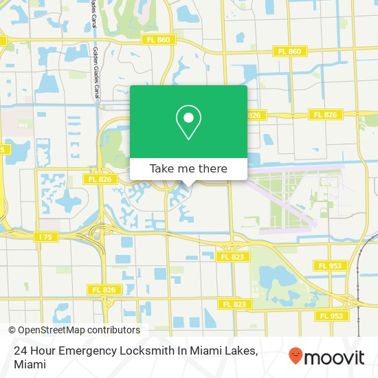 24 Hour Emergency Locksmith In Miami Lakes map
