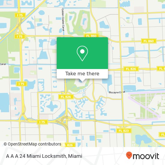 A A A 24 Miami Locksmith map