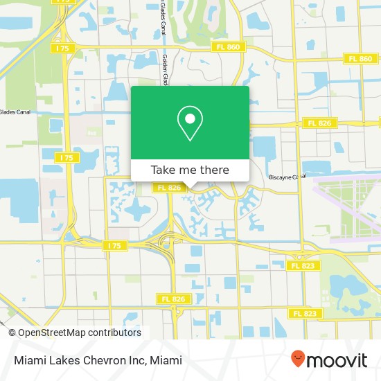 Miami Lakes Chevron Inc map