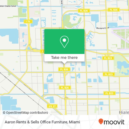 Mapa de Aaron Rents & Sells Office Furniture