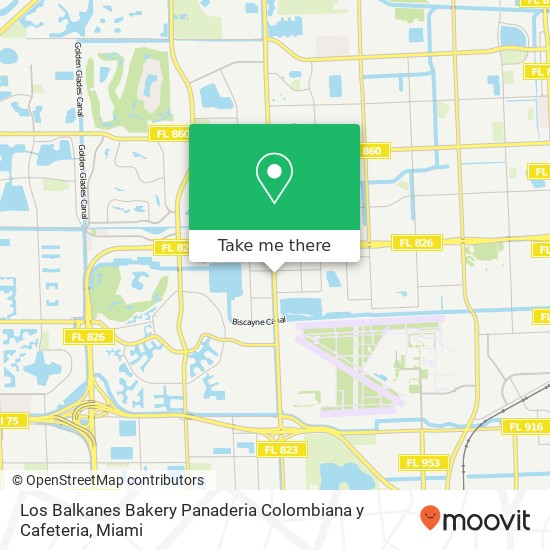 Mapa de Los Balkanes Bakery Panaderia Colombiana y Cafeteria