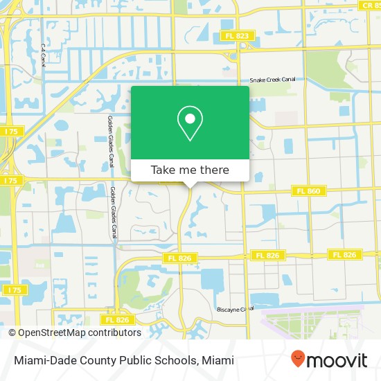 Mapa de Miami-Dade County Public Schools