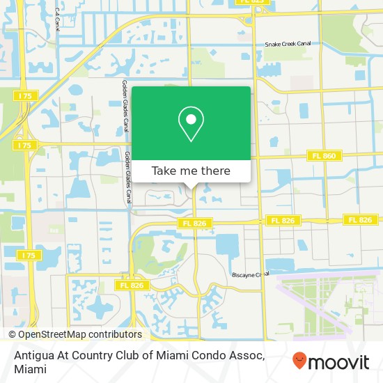 Mapa de Antigua At Country Club of Miami Condo Assoc