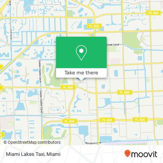 Miami Lakes Taxi map