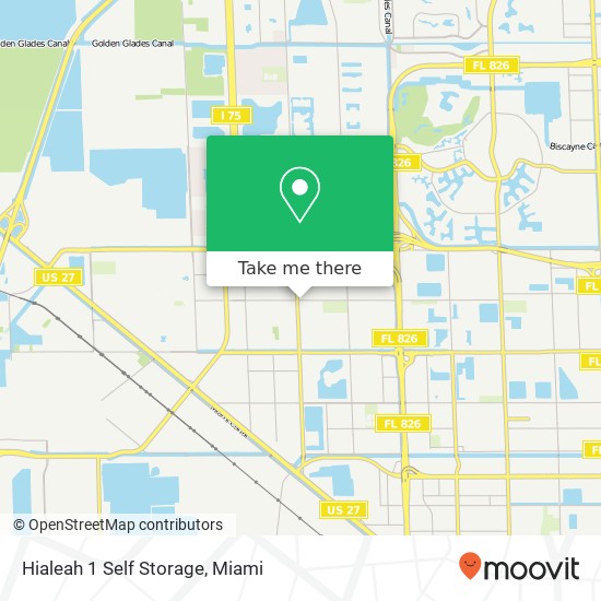 Mapa de Hialeah 1 Self Storage