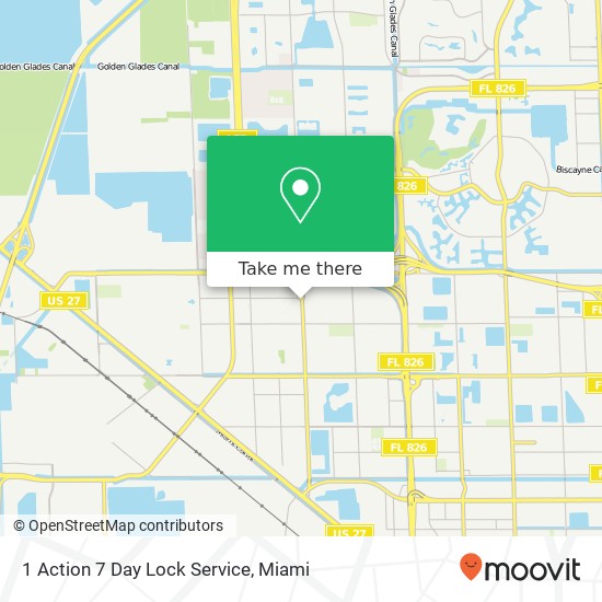 Mapa de 1 Action 7 Day Lock Service