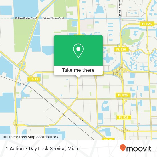 Mapa de 1 Action 7 Day Lock Service