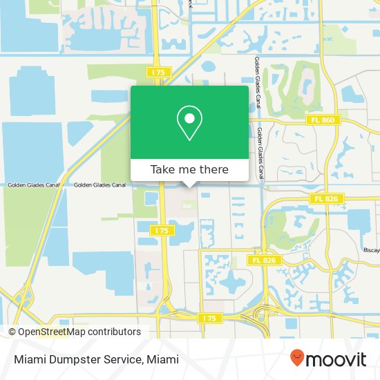 Mapa de Miami Dumpster Service