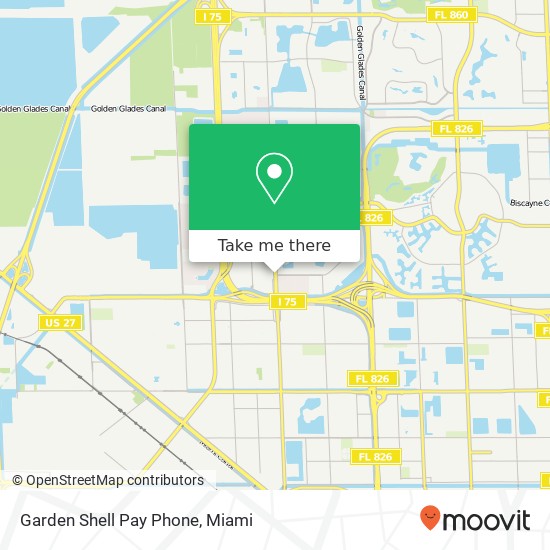 Mapa de Garden Shell Pay Phone