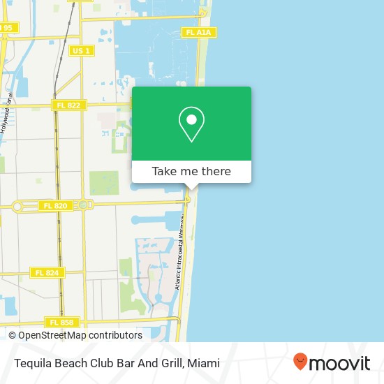 Mapa de Tequila Beach Club Bar And Grill