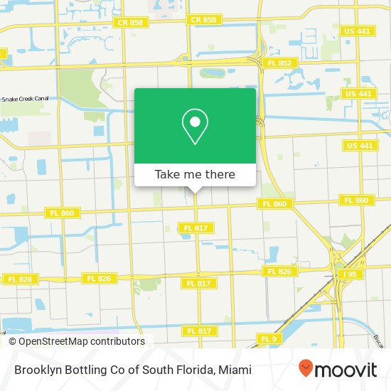 Mapa de Brooklyn Bottling Co of South Florida