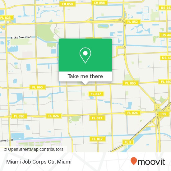 Miami Job Corps Ctr map