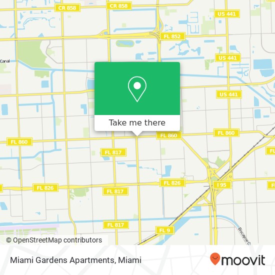 Mapa de Miami Gardens Apartments