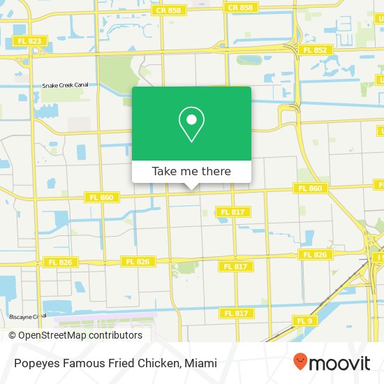 Popeyes Famous Fried Chicken map