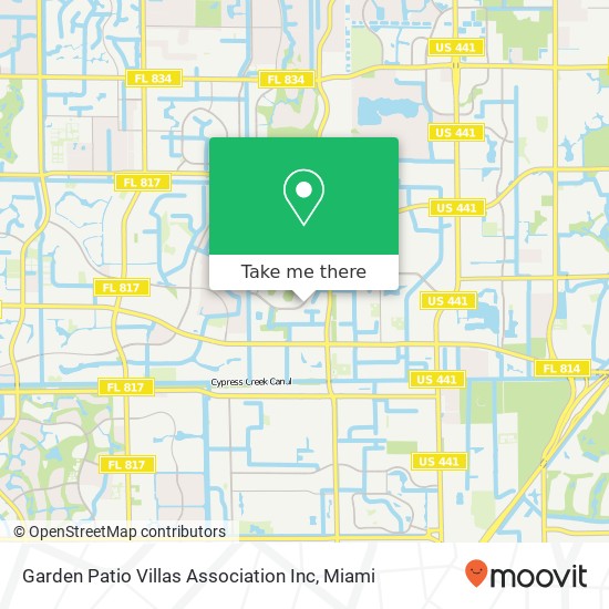 Mapa de Garden Patio Villas Association Inc