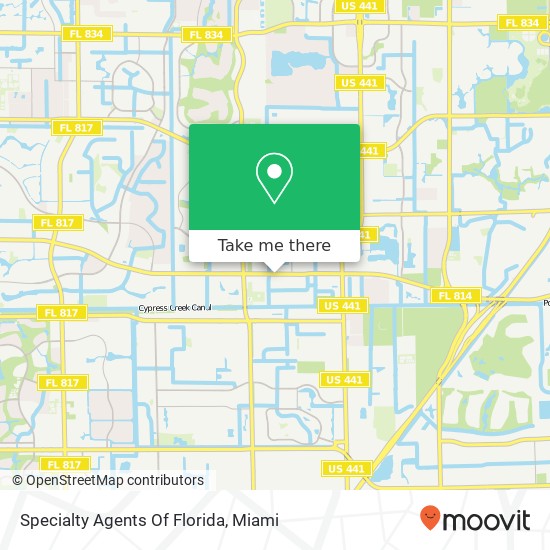 Mapa de Specialty Agents Of Florida