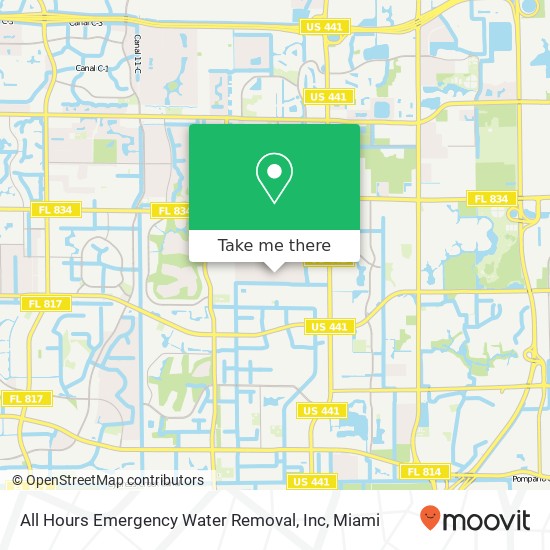 All Hours Emergency Water Removal, Inc map