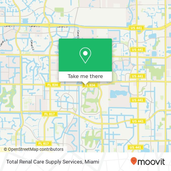 Mapa de Total Renal Care Supply Services