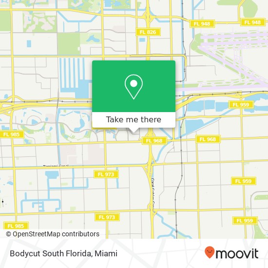 Mapa de Bodycut South Florida