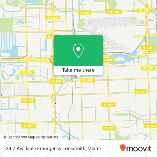 Mapa de 24 7 Available Emergency Locksmith