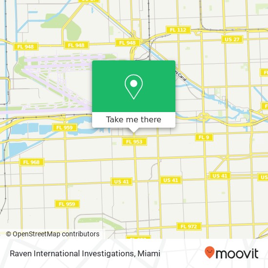 Mapa de Raven International Investigations