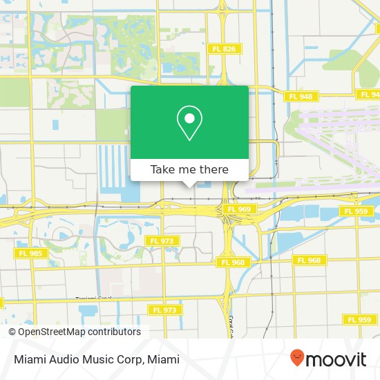 Mapa de Miami Audio Music Corp