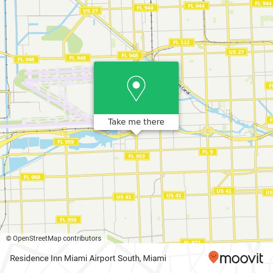 Mapa de Residence Inn Miami Airport South